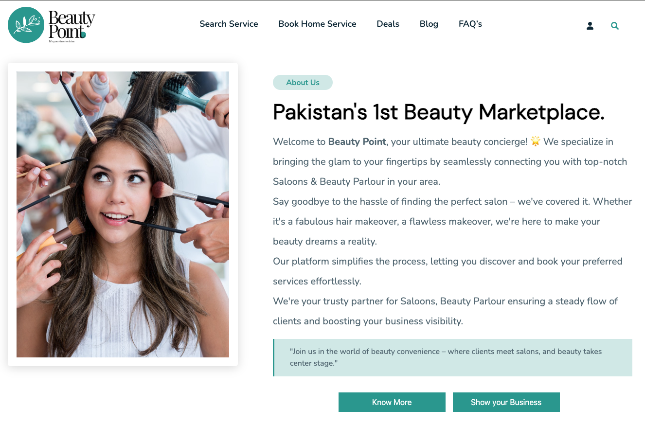 beauty point laravel vue nuxt